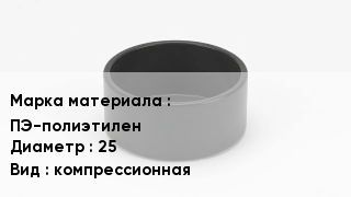 Заглушка полиэтиленовая ПЭ-полиэтилен D=25 компрессионная